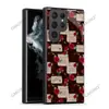 Capa de Celular Letra de Amor Rosa Retrô do Norte da França Adequada para Samsung S24Ultra Capa de Celular Vidro Vento Suave Atacado