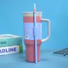 Taza Térmica de Doble Capa al Vacío Owala 40 oz Taza para Coche con Popote Montado en Coche Medición de Temperatura del Agua Taza para Coche Regalo de Negocio
