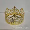 Coroa de Rei e Rainha Vazada em Ferro Forjado, Tiara Infantil de Novo Padrão, Confeitaria, Decoração de Flores, Decoração de Casamento
