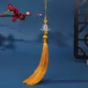 Campanilla de Viento de Acrílico Borlas para Sombrero Estilo Chino Color Sólido Poliéster Borlas Colgantes Amuletos Brocado Cantante Hanfu Accesorios para Joyería DIY