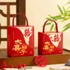 Caixa de Doces para Casamento 2025 Nova Caixa de Presente para Acompanhantes de Casamento Nova Caixa Vazia Estilo Chinês Bolsa de Mão de Alta Qualidade Caixa de Presente para Casamento