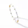 Pulsera de Acero Inoxidable Esmaltado con Juntas de Bambú de Venta Caliente Transfronteriza, Pulsera Geométrica de Acero de Titanio de Color Duradero con Temperamento de Moda, Sensación de Alta Gama