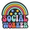 Pingentes Coloridos Personalizados para Sapatos com Frases em Inglês, Decorações e Acessórios para Sapatos de Borracha Macia em PVC