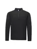Sudadera de media cremallera con cuello alto de secado rápido para primavera y otoño para hombre, chaqueta deportiva transpirable de manga larga para fitness y running, holgada y estilizada