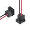 Enchufe de carga tipo C empotrable tipo tarjeta con dos cables rojo y negro para equipo de atomización, fuente de alimentación empotrable sin tornillos