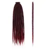 Peluca de Rastas Africanas Transfronteriza de 24 pulgadas, Trenza Única, Cabello Hip-Hop Street Dance, Fieltro, Crochet a Mano, Extensiones de Rastas de Fibra Sintética
