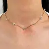Colar com Anel Floral Colorido em Aço Inoxidável com um Design Simples de Contas Novas, Anel Aberto Ajustável para Dedo Indicador para Mulheres