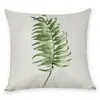 Amazon Wish Transfronterizo Moderno Minimalista Pintura al Óleo Estampado de Hoja de Planta Funda de Almohada Cojín para Coche