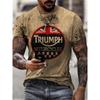 Camiseta Transfronteriza Europea y Americana Moda de Verano Personalizada para Hombre Camiseta Deportiva de Manga Corta Estampado Digital de Alfabeto 3D Top Holgado