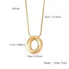 Colar Pingente de Aço Inoxidável com Letra Simples Moda Coreana Ins para Mulheres e Homens, Joia Fofa e Personalizada Banhada a Ouro 18K