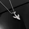 Colar Baleia Caindo Masculino Tendência Ins Distinto Hip-Hop Tridimensional Oceano Strass Pingente de Baleia Feminino Fashion Simples Corrente para Usar