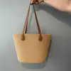 Bolsa de Palha Tote para Mulheres, Versátil para Primavera e Verão, Bolsa Diária de Praia, Bolsa de Ombro Fashion Listrada Estilo Retro Francês