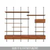 Estantería de Madera Maciza de Múltiples Niveles para Sala de Estar Minimalista Moderna con Columna de Diseño Estilo Vintage Estantería de Exhibición de Piso a Techo