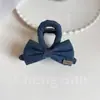 Grampo de Cabelo de Tecido Jeans Moda Feminina Presilha de Laço Acessório de Cabelo Grampo Traseiro Grampo Tubarão Grande Grampo de Cabelo