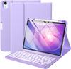 Adecuado para iPad10.2/10.5 material antiincrustante pro11 material con sensación de piel Air4/5 funda de cuero para teclado anticaída con ranura para bolígrafo