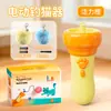 Brinquedo de pesca elétrico para gatos, brinquedo para alívio do tédio de gatos, lançador de bola de pelo ejetável e reciclável, dispositivo de pesca para gatos, vara de provocação interativa para gatos