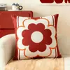 Funda de Cojín Decorativo Festivo de Flores de Dibujos Animados Funda de Cojín para Sofá Funda de Cojín para Sala de Exposiciones de Hotel Funda de Cojín para Respaldo de Cama