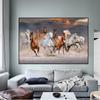 Pintura Moderna Caballo Corriendo Pintura en Lienzo Mural Póster Arte de Pared Sala de Estar Pintura Decorativa Moderna