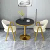 Mesa de Jantar de Luxo Nórdico Mesa de Negociação e Cadeiras Hotel Loja 4S Recepção Simples Mesa e Cadeiras Combinação Varanda Residencial Mesa de Chá para Lazer