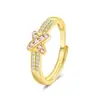 Temu comercio electrónico transfronterizo más vendido anillo para mujer con símbolo de cruz rosa tendencia europea y americana joyería de moda simple versátil