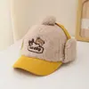 Sombrero de Protección para Orejas Estilo Coreano para Niños Otoño e Invierno Gorra de Pato Cálida a Prueba de Viento Felpa Bebé Ciclismo Niño Sombrero Lei Feng