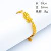 2020 Nuevo Brazalete de la Suerte y la Valentía Imitación Oro Doble Lingote Valiente Moneda Brazalete Chapado en Oro al Vacío Joyería