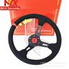 Volante de Carreras Competitivo Personalizado JDM Modificado para Coche de Venta Caliente Transfronteriza, Volante de Cuero Escarchado Cóncavo Profundo de 13 pulgadas