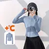 Top de Yoga con Cuello Alto de Terciopelo Plus Alta Elasticidad Ajustado Chaqueta Corta Diaria Casual para Correr Fitness Chaqueta Versátil