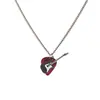 Colar com Palheta de Guitarra Punk Rock para Homens e Mulheres Pingente Único de Guitarra Vermelho e Preto em Corrente de Aço Inoxidável Ideal para Dança Hip Hop e Moda Casual Comprimento de 65cm Acessório Estiloso e da Moda