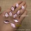 Venta al por mayor de fábrica color diamante acrílico taladro para coser a mano plano prismático fondo plano doble agujero taladro accesorios para ropa accesorios strass