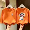 Camiseta de manga larga para niña, algodón puro, nueva y elegante camiseta de otoño para niños 2026, camiseta básica de otoño para niña pequeña