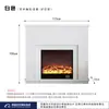 Gabinete Decorativo de Chimenea Negro Vintage Estilo Francés para Sala de Estar, Estante de Entrada Electrónico con Llama Simulada Estilo Europeo y Americano