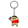 Accesorios de Cómics Crayon Shin-Chan Llavero Suave de PVC Colgante Lindo para Coche Accesorios para Mochila Escolar de Estudiante Llavero