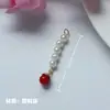 Cadena Semiacabada con Borla de Perla Accesorios Hechos a Mano de Gota de Agua Pendientes Abanico Tocado Colgante de Perlas Accesorios de Bricolaje
