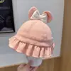 Gorro de Bebé Otoño e Invierno Estilo Nuevo Lindo Súper Lindo Gorro de Pescador para Bebé Meses Pequeños Princesa Moderno Protección Solar Sombrero para el Sol Moderno