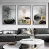 Shenzhen Dafen Pueblo de Pintura al Óleo pintura decorativa para sala de estar nueva pintura colgante para pared de fondo china estilo chino sofá pintura triple salón de té
