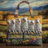 2026 Nueva Serie Transfronteriza de Cordero Estampado Digital Bolso Tote Acolchado de Hombro de Moda