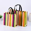 Bolsa TNT laminada com estampa localizada, dobrável, bolsa de mão, publicidade, sacola de compras, sacola para viagem, logo estampado, atacado