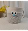 Cesta de Almacenamiento Tejida con Cuerda de Algodón, Cesta de Almacenamiento de Escritorio Simple y Creativa, Cesta de Almacenamiento Misceláneo para Llaves, Controles Remotos, Almacenamiento para el Hogar