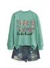 Enséñales a ser sudadera versátil de moda para mujer de otoño e invierno, camiseta base, comercio exterior transfronterizo de Amazon eBay