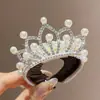 Tocado de Corona Infantil para Niñas, Exquisito Accesorio para el Cabello de Corona para Actuaciones de Cumpleaños, Peine y Pinza para el Cabello de Princesa para Bebé con Pedrería