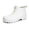 Botas de lluvia transfronterizas botines zapatos de agua para hombre zapatos Chelsea de terciopelo fijo zapatos para vadear zapatos de goma de caña baja estilo antideslizante resistentes al desgaste