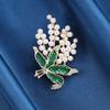 Broche Baroco Ocidental Antigo Pérola Retrô Corte Europeu Fosco Acessórios Vintage Alfinete Corsage