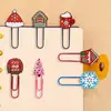 Serie navideña clips de papel decorativos de PVC material de oficina clips de marcapáginas lindos clips de papel creativos para DIY