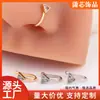 Joyería de Nariz en Forma de U de Moda Personalidad Transfronteriza Triángulo Geométrico Pinza de Nariz sin Perforación Stud de Nariz Elegante Versátil sin Perforación con Pedrería