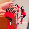 Diadema para el cabello para niños Popular en Internet 2025 Nueva Diadema roja linda de orejas de gato antideslizante para niñas de Año Nuevo