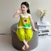 Conjunto de Chaleco para Niñas Verano 2026 Nuevo Elegante Sin Mangas Pantalones Conjunto de Dos Piezas para Niñas Pequeñas y Niños Pequeños