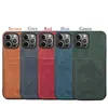 Denior es Adecuado para Funda de Teléfono con Patrón Retro de Doble Tarjeta para iPhone15Promax y Funda de Cuero Anticaídas para Apple 14Plus