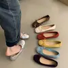 Sapatos femininos baixos prateados para primavera e outono, mocassins retrô franceses, sapatos baixos vermelhos estilo vovó femininos, sapatilhas gentis estilo fada