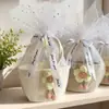 Cesta de Armazenamento Trançada com Corda de Algodão Cesta de Armazenamento Portátil para Lembrancinha de Aniversário Infantil Nova Cesta de Presente Trançada para Lua Cheia Infantil
